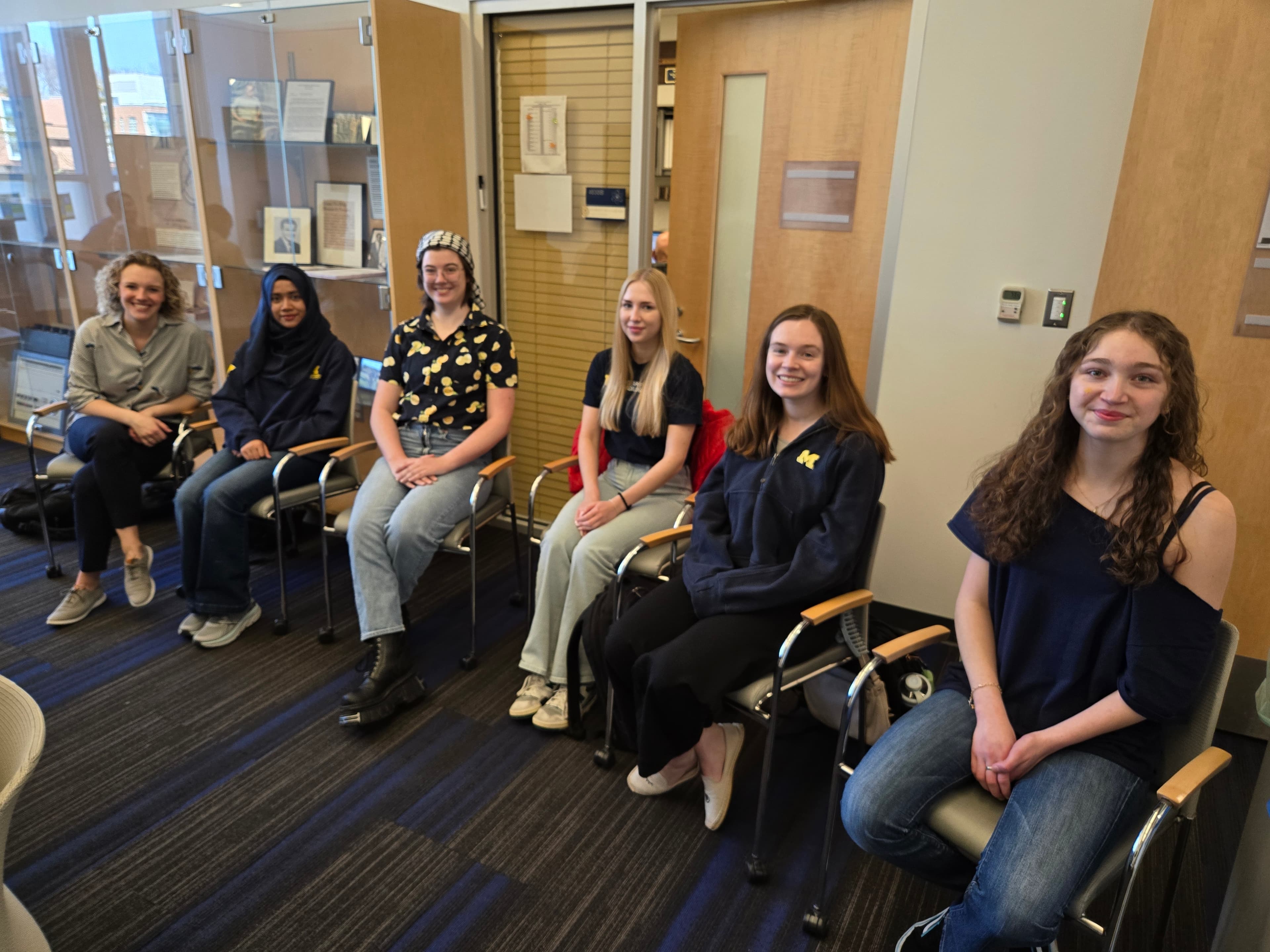 Visual representation for tip: Majdi when asked whether he dares making a joke about all people in this picture: “I do not want to ruin my life” We have the most bright and talented women in the field (and this is not a joke).