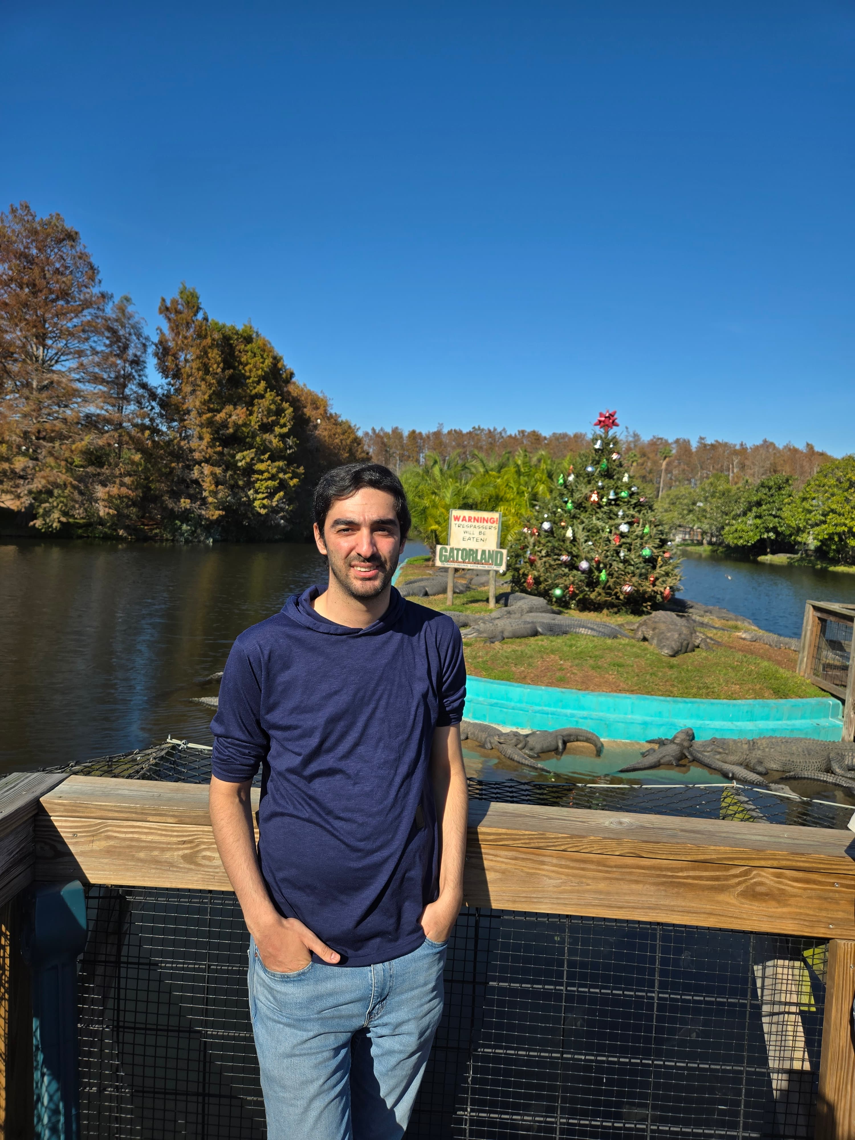 Visual representation for tip: Majdi taking pictures with crocodiles = Our *worst* nightmare of a new project. Please, no hands-on experience needed.