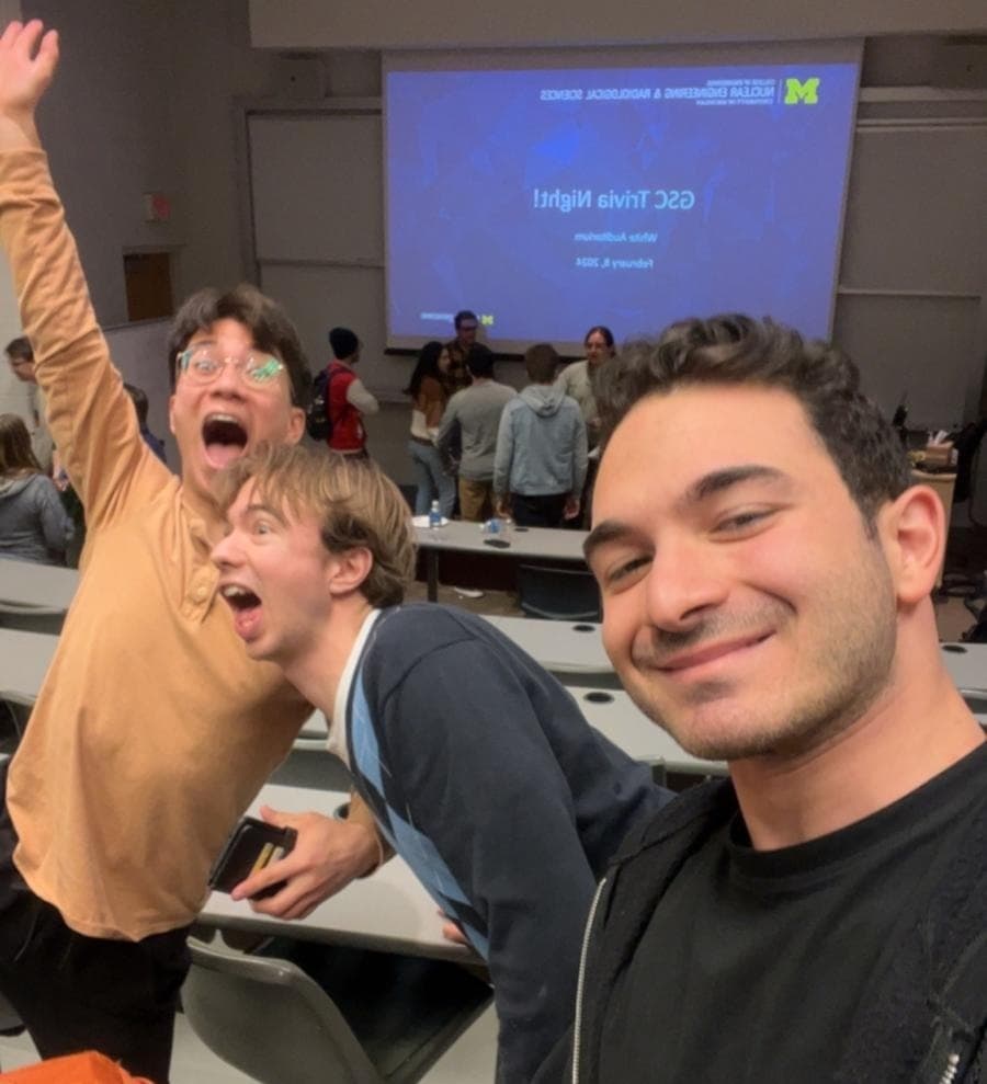 Visual representation for tip: Our reaction when Majdi says the group meeting is cancelled.